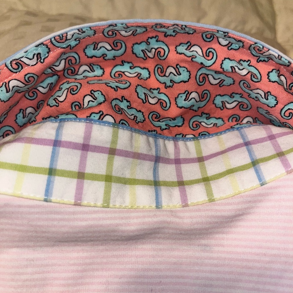 Vineyard Vines Mixed Media Striped Button-Up Shirt size 6 100% cotton - Picture 6 of 10